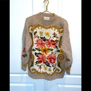 VTG Hand knitted oversized Grandma sweater